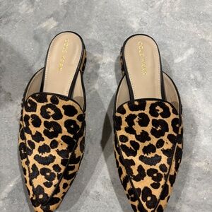 COLE HAAN ANIMAL PRINT FLAT WOMENS MULE